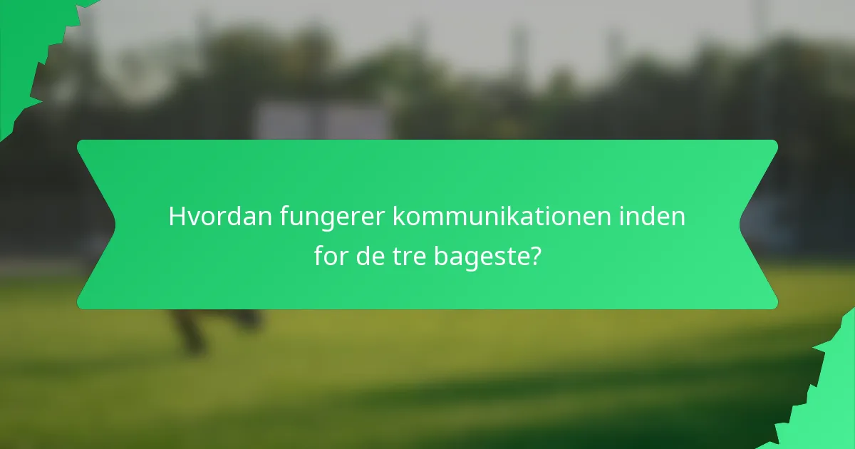 Hvordan fungerer kommunikationen inden for de tre bageste?